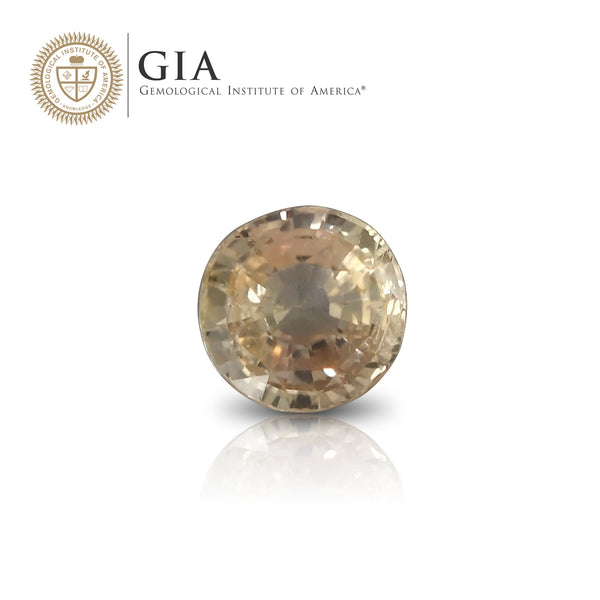 Natural Unheated Yellow Orange Sapphire 2.40 Carats With GIA Report