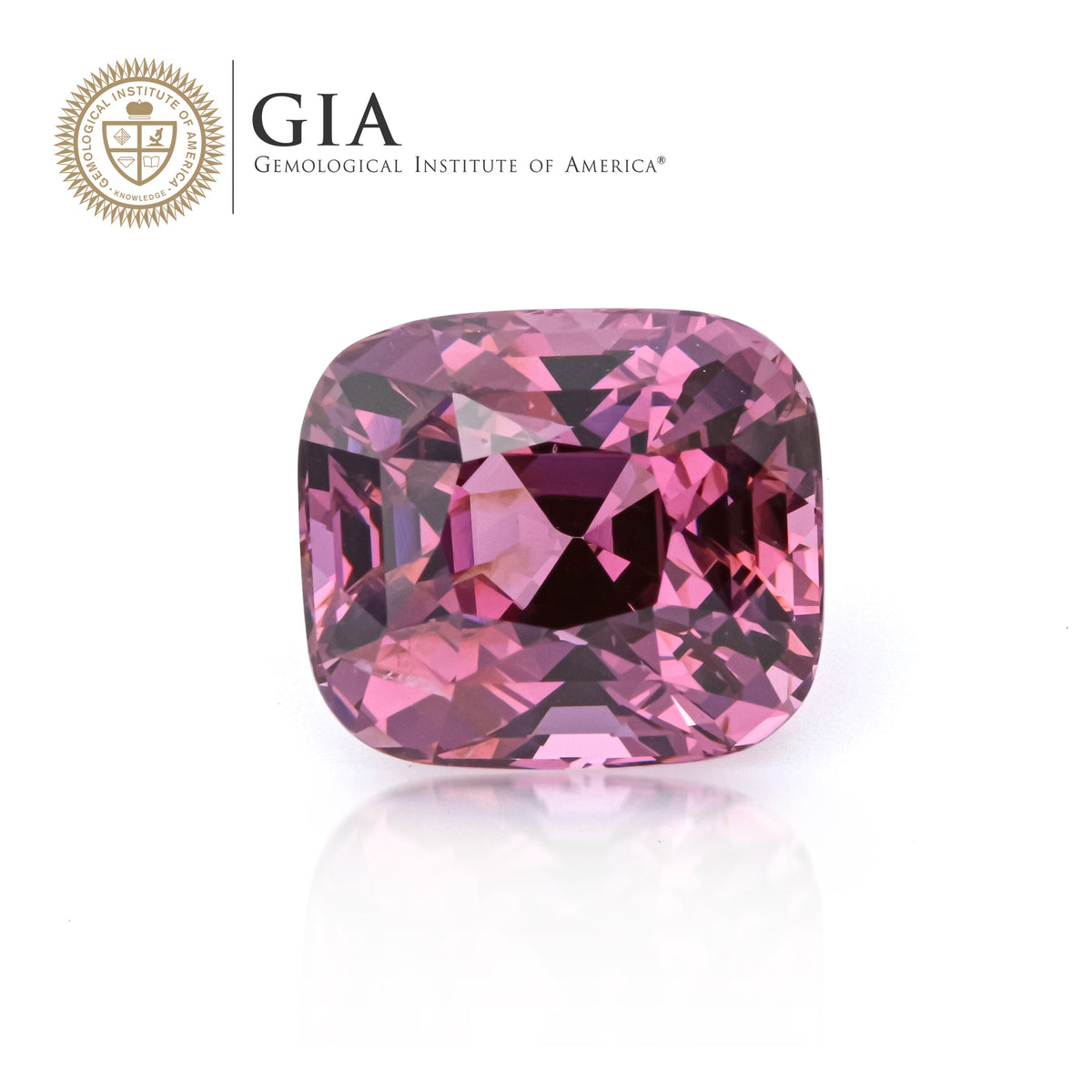Natural Unheated Purple-Pink Spinel Cushion Shape 8.48ct With GIA
