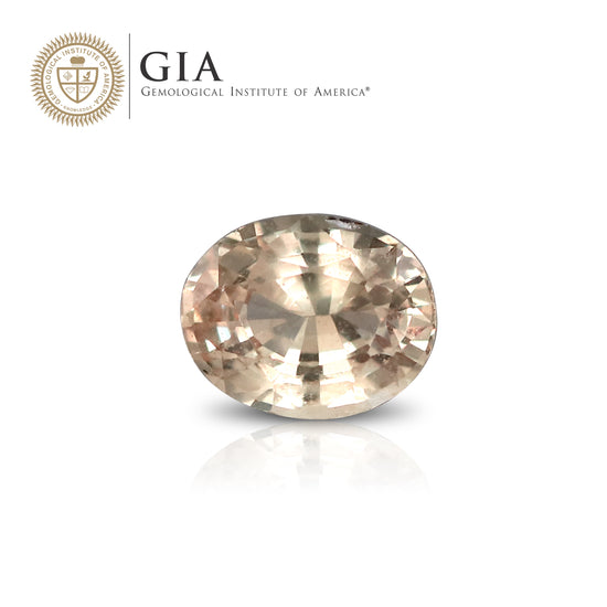 Natural Unheated Brownish Orangy Yellow Sapphire 2.40 Carats With GIA Report
