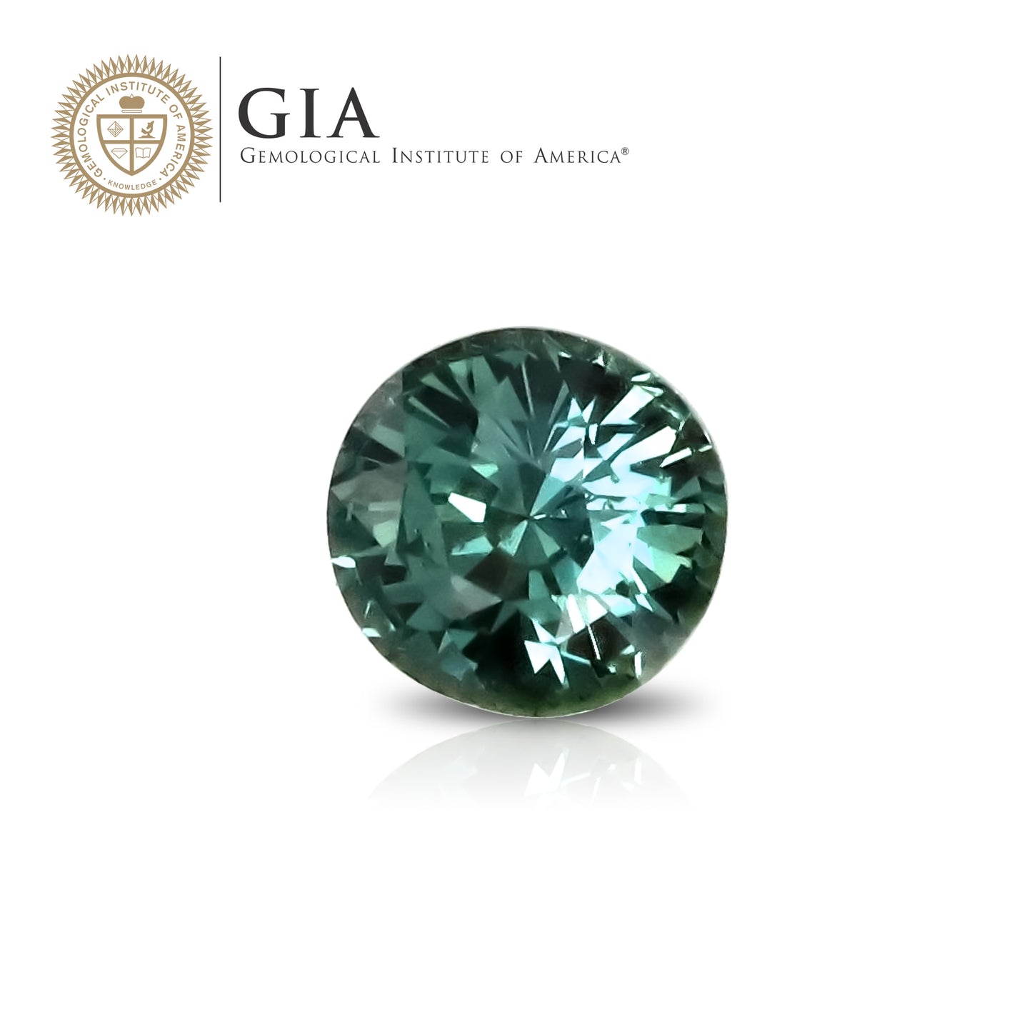 Natural Unheated Green Blue Sapphire 1.10 Carats With GIA Report