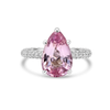 Natural 4.57 Carats Pink Sapphire and Diamond Ring