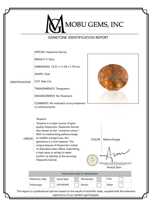 Load image into Gallery viewer, Natural Hessonite Garnet 9.12 Carats
