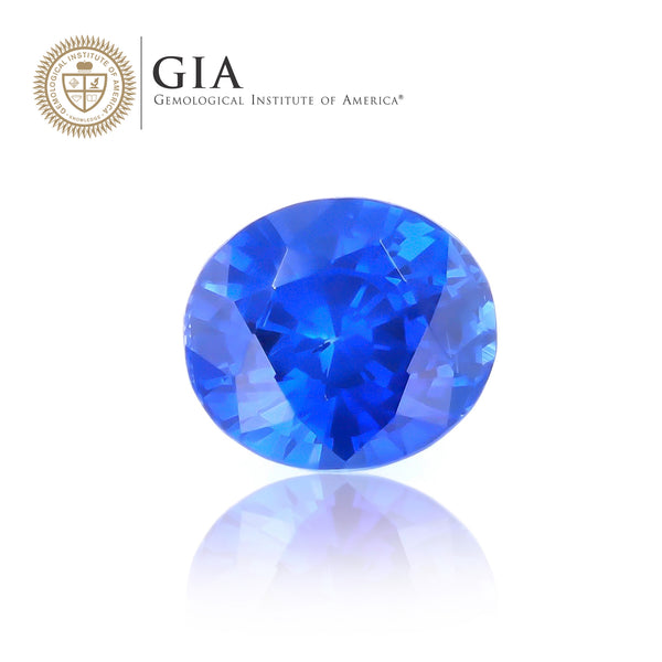 Natural Heated Blue Sapphire Oval Shape  4.94 Carats With GIA Report