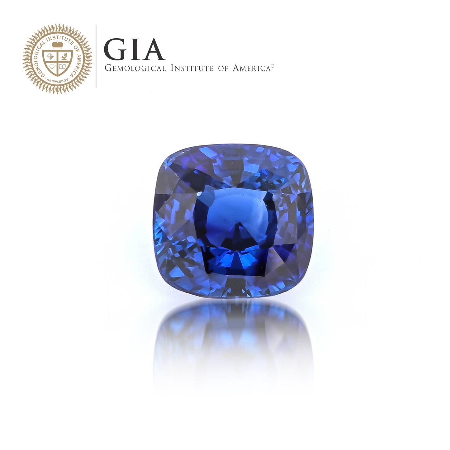Natural Blue Sapphire Cushion Shape 6.74ct With GIA Report