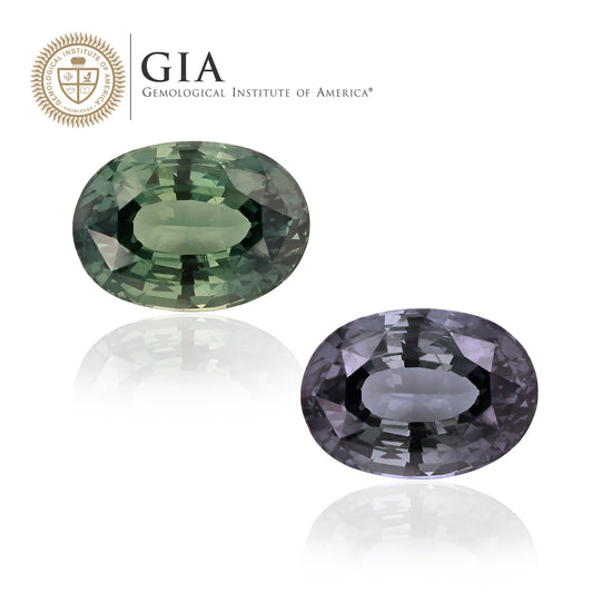 Natural Color Change Sapphire 8.97 Carats With GIA Report