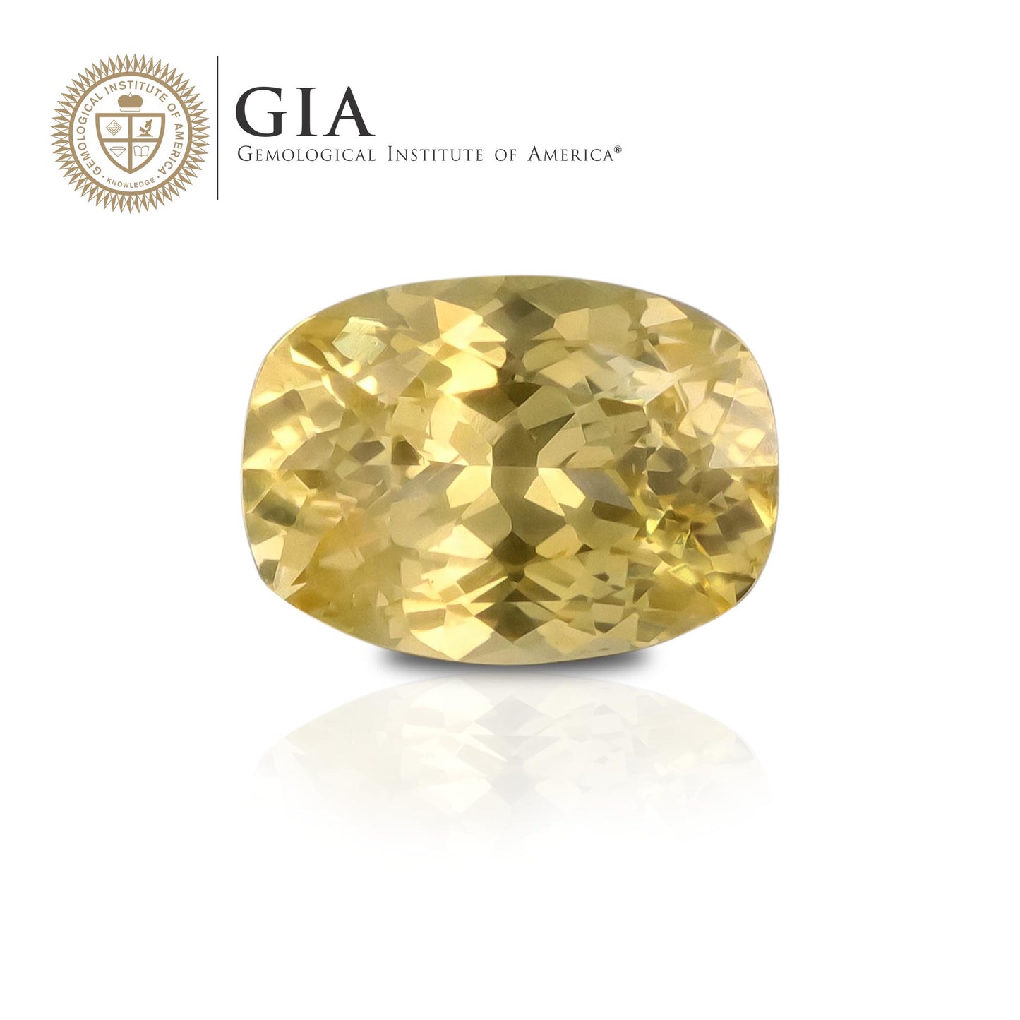 Natural Yellow Sapphire 4.15 Carats With GIA Report