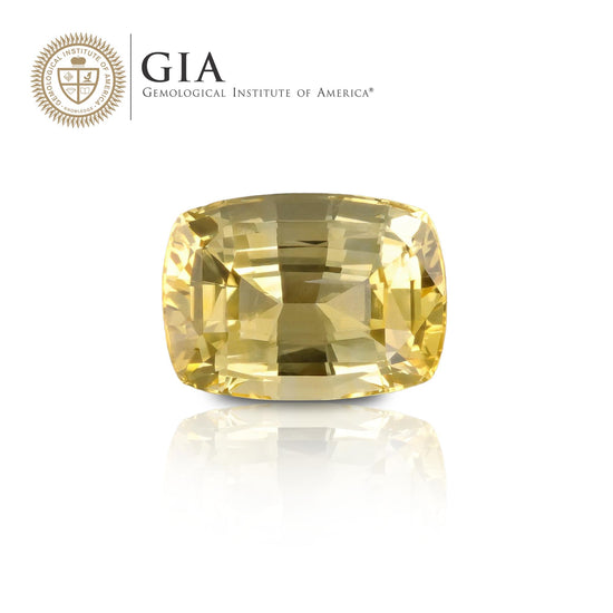 Natural Yellow Sapphire 12.66 Carats With GIA Report