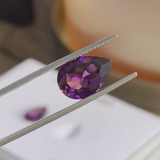 Load and play video in Gallery viewer, Natural Purple Garnet Pair 9.32 Carats
