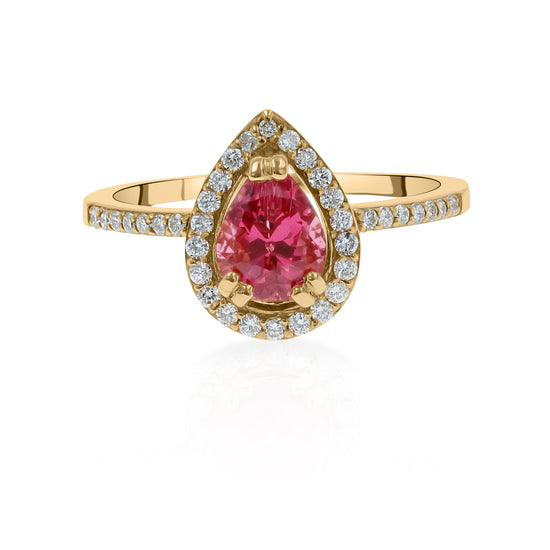 Natural Tanzanian Red Spinel 1.34 Carats set in 18K Gold