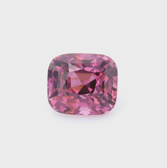 Load and play video in Gallery viewer, Natural Unheated Purple-Pink Spinel Cushion Shape 8.48ct With GIA Report
