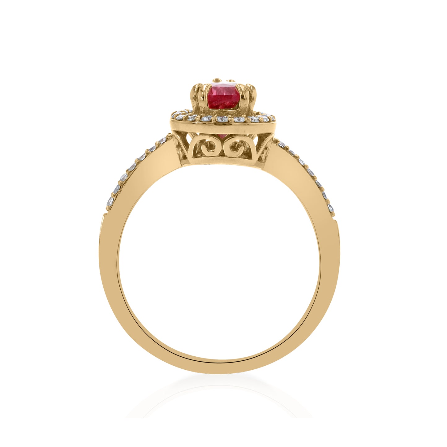 Natural Tanzanian Red Spinel 1.34 Carats set in 18K Gold
