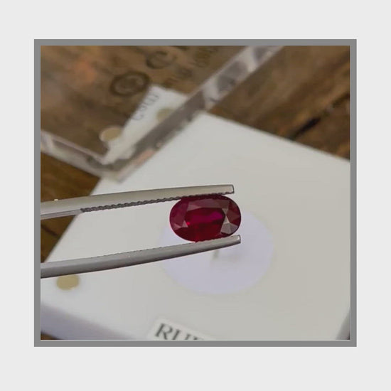 Load and play video in Gallery viewer, Natural Ruby 2.53 Carats with GIA Report
