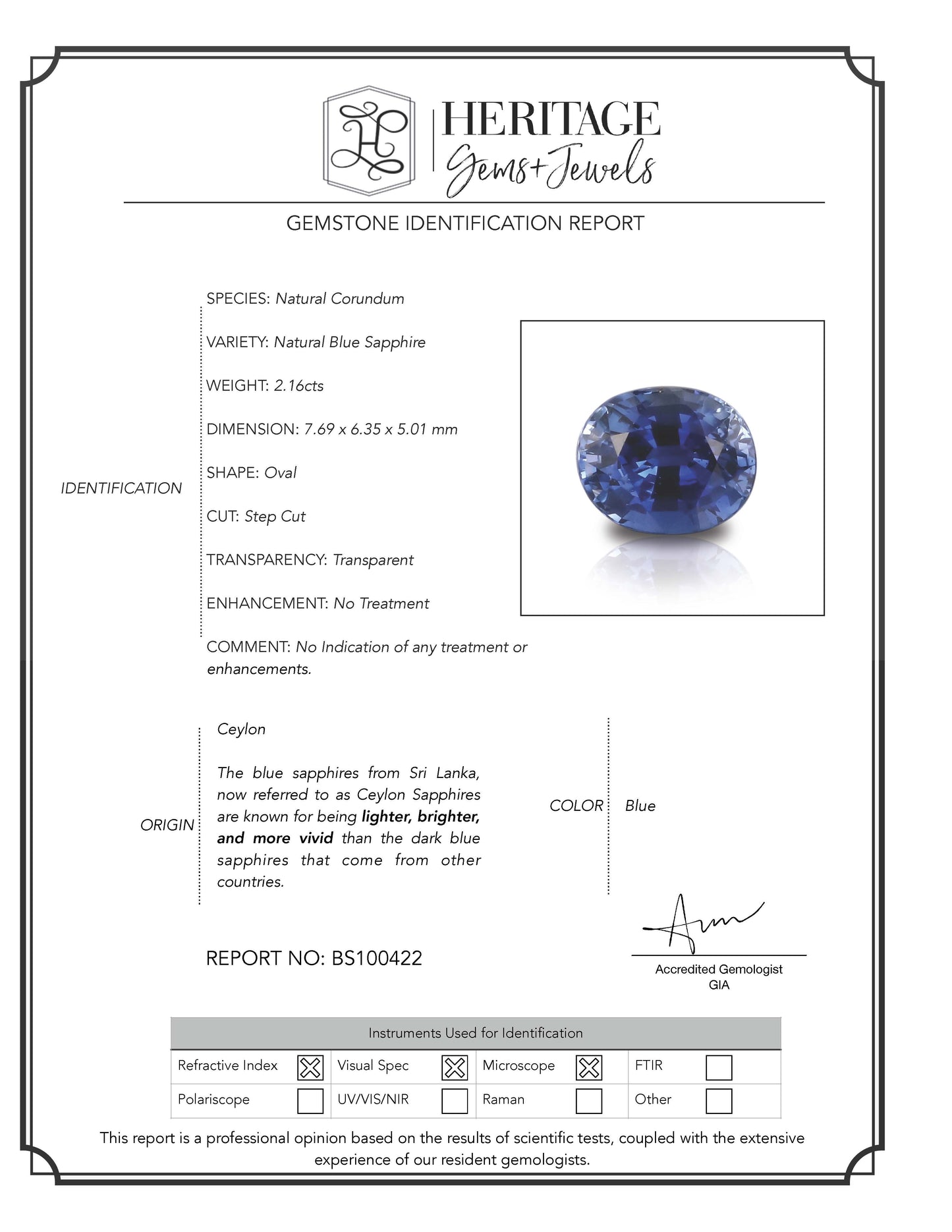 Load image into Gallery viewer, Natural Blue Sapphire 2.16 Carats
