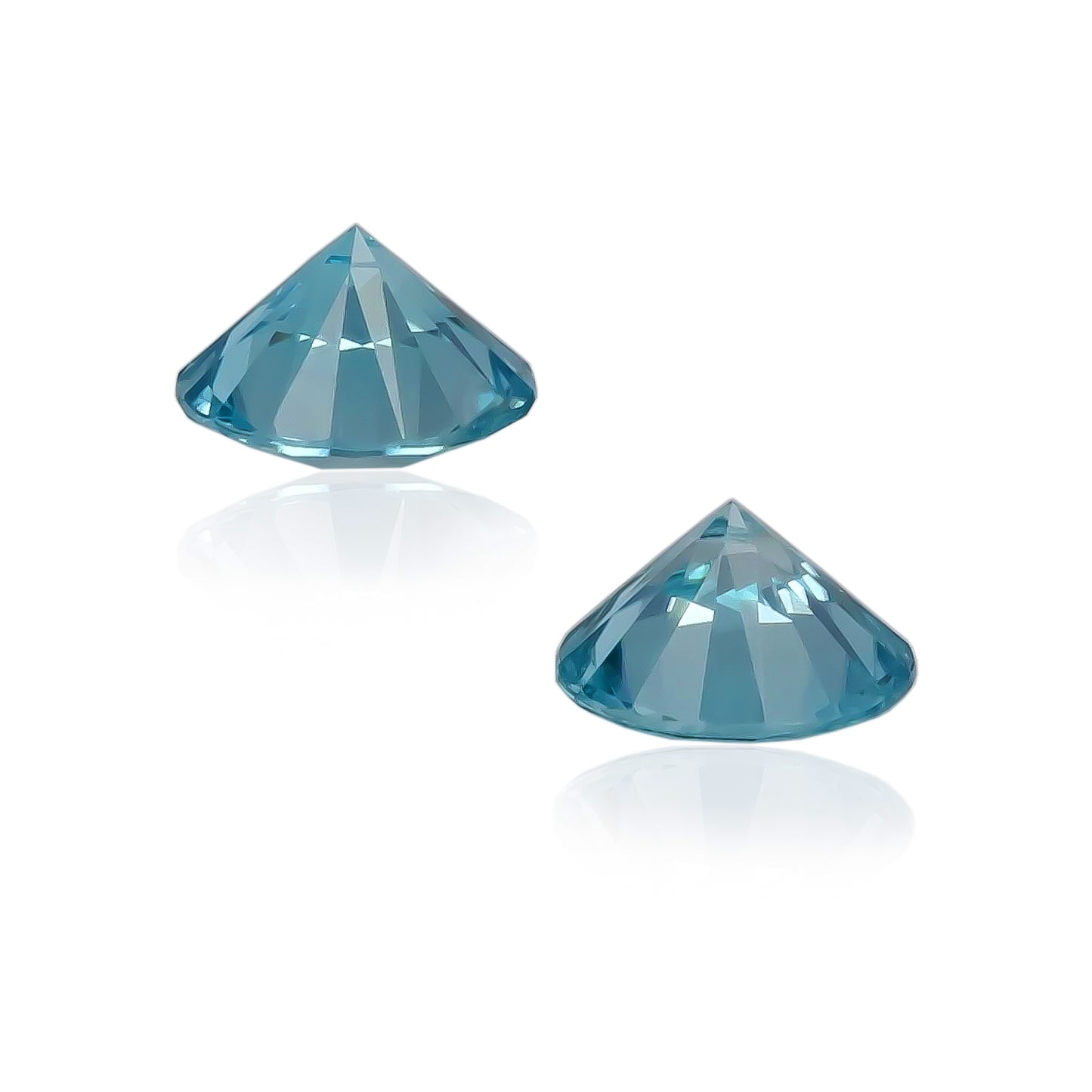 Natural Blue Zircon Pair 3.32 Total Carats