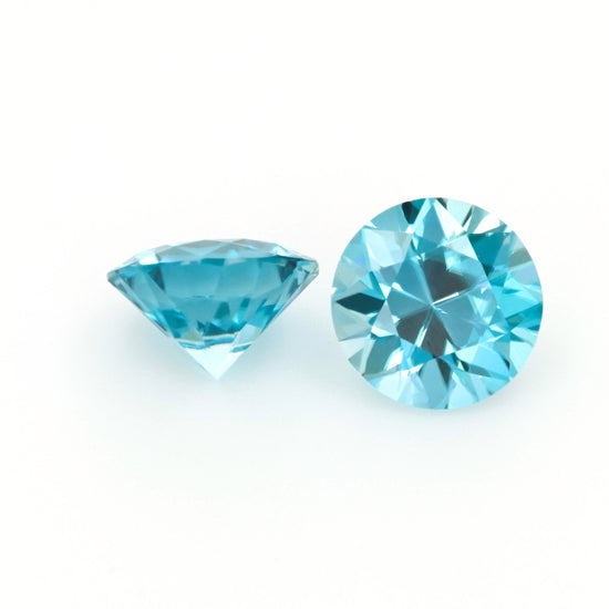 Natural Zircon Blue Color Round Shape 5.60ct