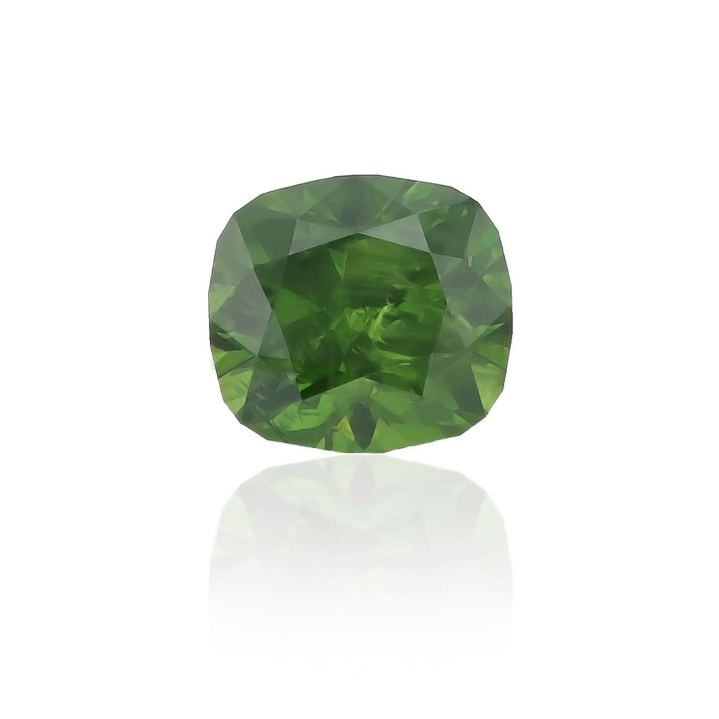Natural Unheated Demantoid Cushion Shape 3.46 Carats With GIA Report