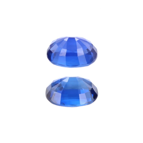 Natural Heated Blue Sapphire Pair  Oval Shape 4.07 Total Carat Weight With GIA Report