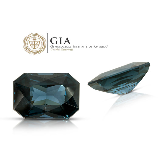 Natural Blue Spinel Greenish Blue Color Octagonal Shape 10.94ct With GIA Report Unheated