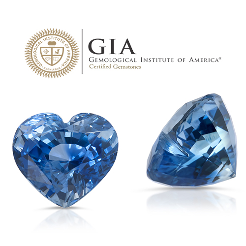 Natural Unheated Blue Sapphire Heart Shape 4.34 Carats With GIA Report