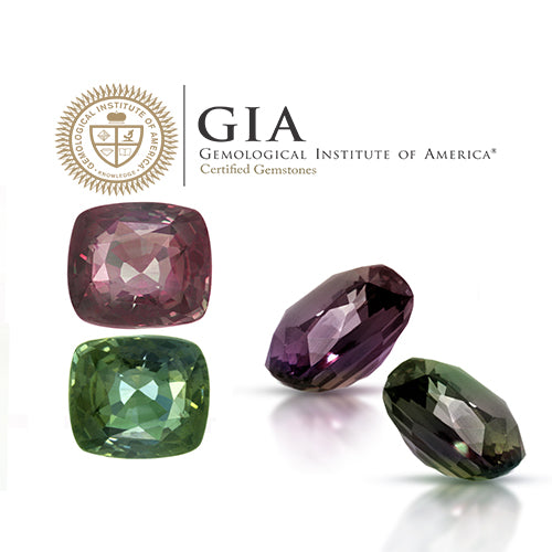 Natural Alexandrite Blue-Green Changing to Pinkish Purple Color 2.24 Carats With GIA Report