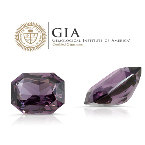 Natural Unheated Purple Spinel Octagonal Shape 8.78 Carats With GIA Report
