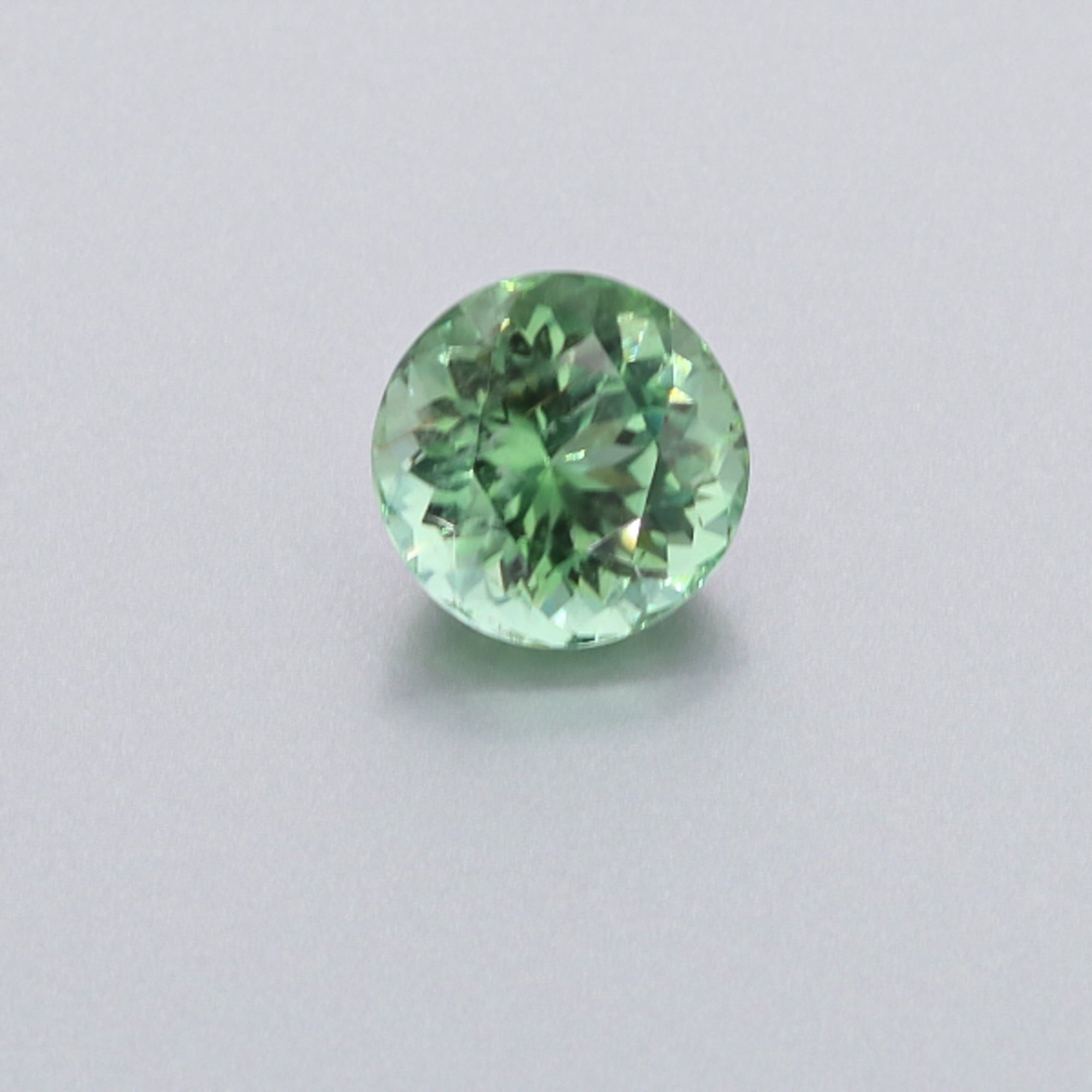 Natural Paraiba Tourmaline Green Color Round Shape 4.10 Carats With GIA  Report