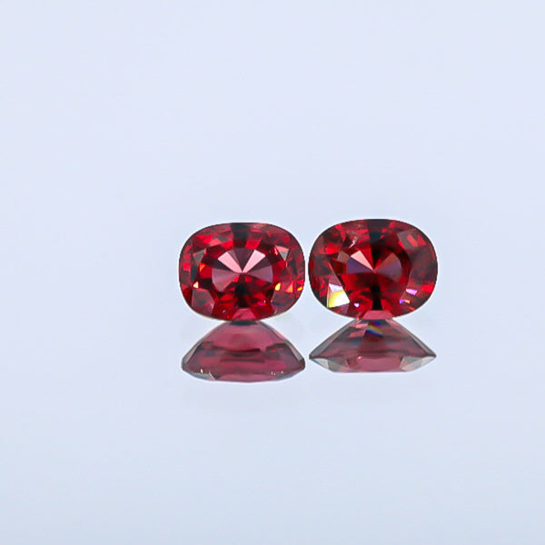 Natural Red Spinel Pair 4.37 Total Carats