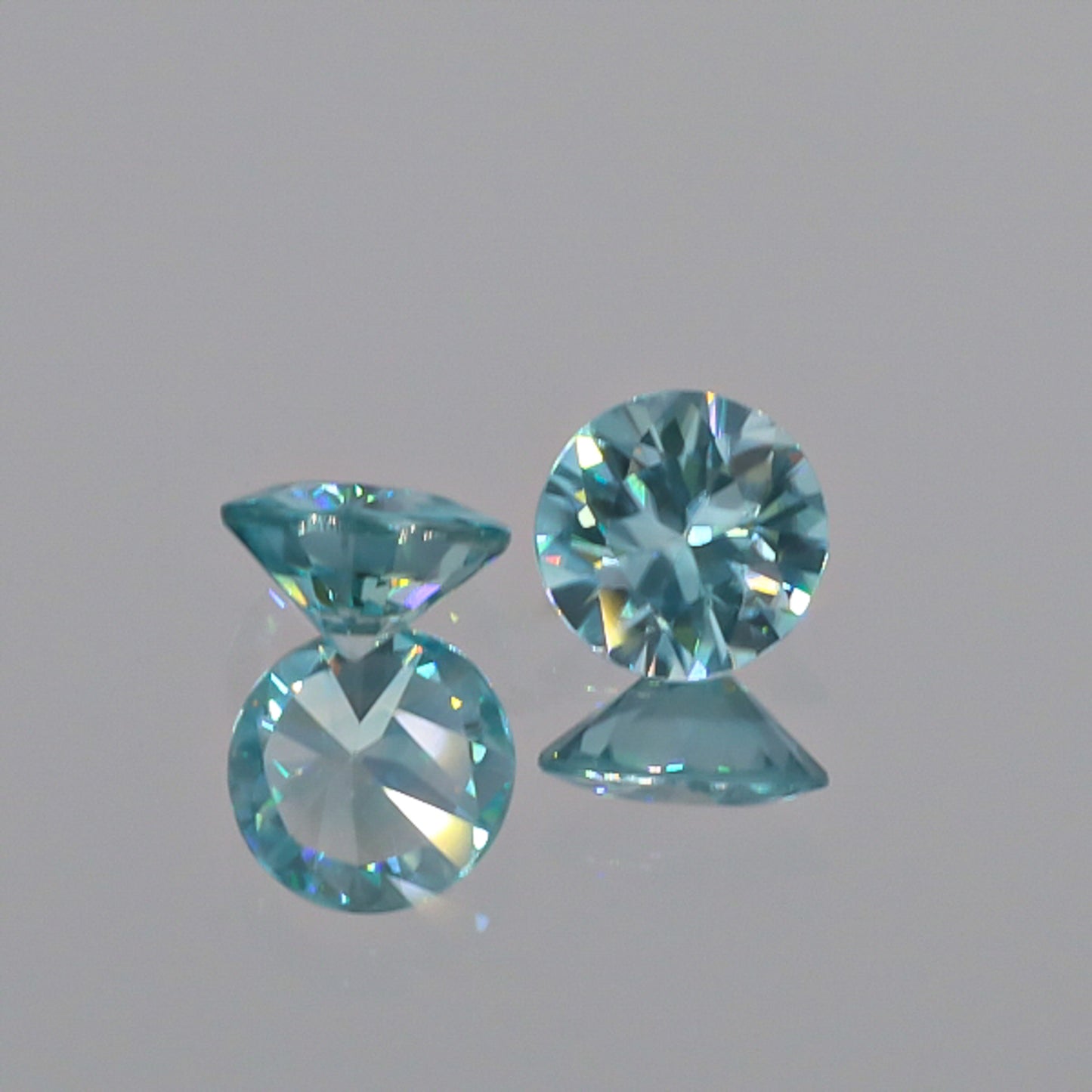 Natural Blue Zircon Pair 3.87 Total Carats