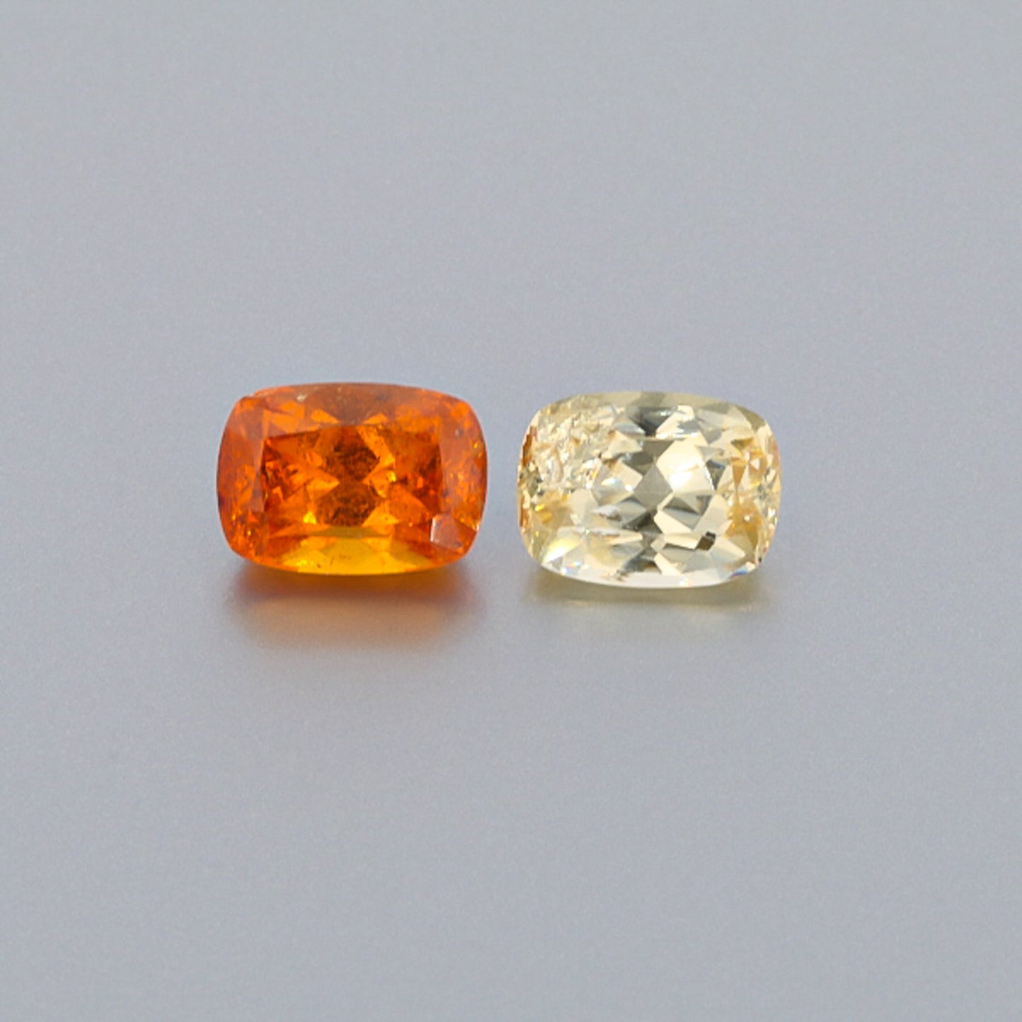 Natural Canary And Mandarine Garnet Pair 8.42 Carats