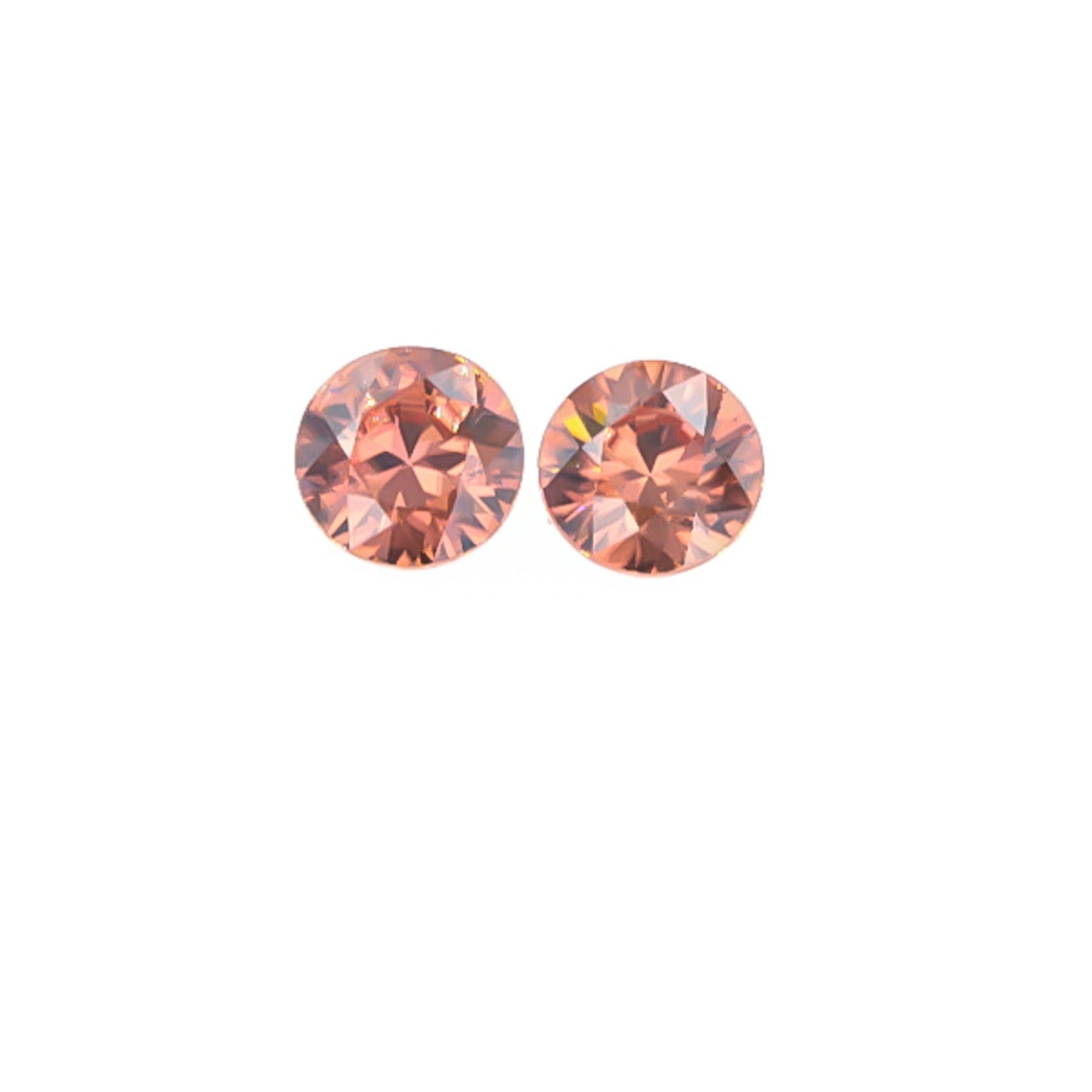 Natural Rose Zircon Pair 4.93 Total Carat Weight