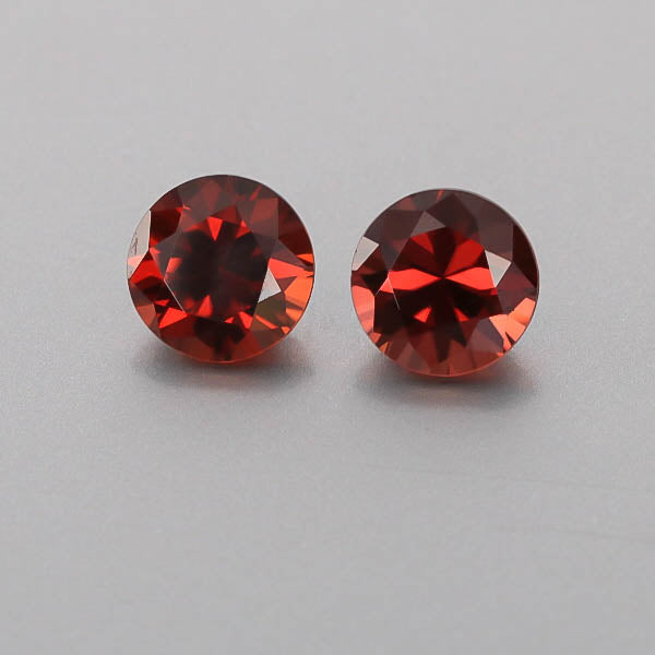 Natural Red Zircon Pair 6.72 Total Carats