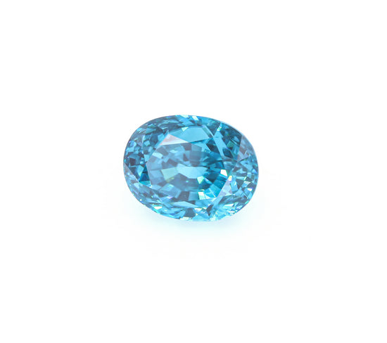 Natural Blue Zircon Oval Shape 17.33 Carats