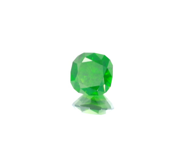 Natural Unheated Russian Demantoid Garnet with 'horse tail' inclusions Cushion shape 3.45ct With GIA Report
