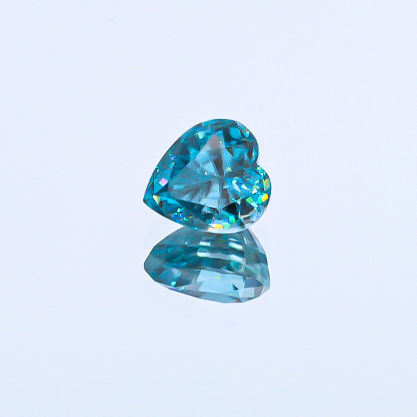 Natural Blue Zircon Heart Shape 9.52 Carats