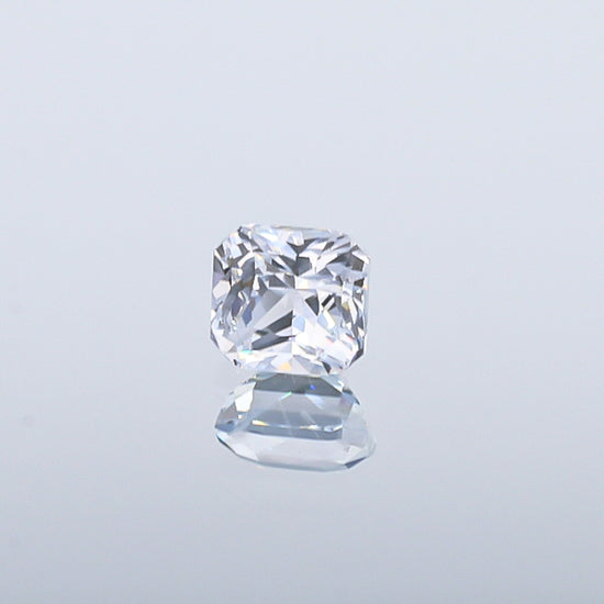 Natural Unheated White Sapphire Square Shape 3.09 Carat With GIA Report