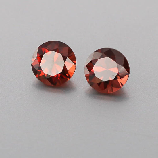 Natural Red Zircon Pair 6.72 Total Carats