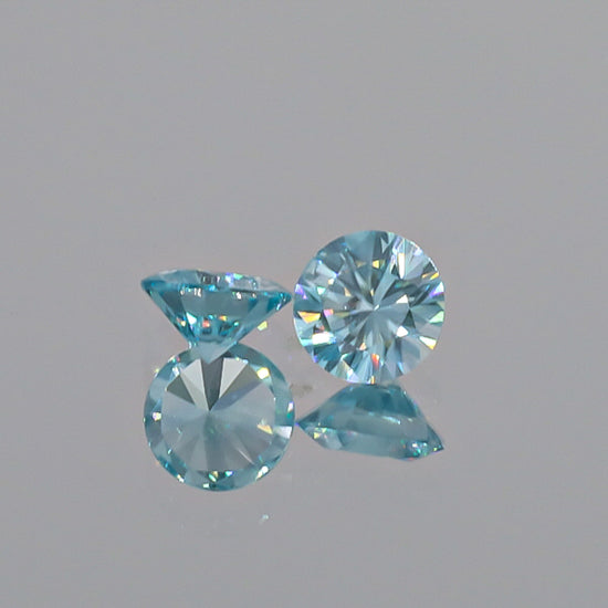 Natural Blue Zircon Pair 3.32 Total Carats