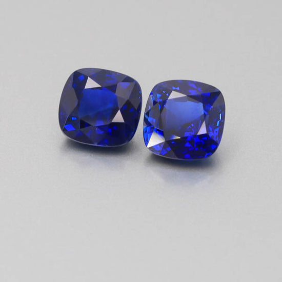 Natural Vivid Blue Sapphire Pair 10.50 Carats GRS Report Pending