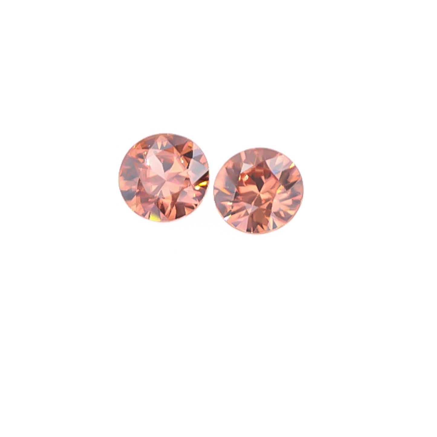 Natural Rose Zircon Pair 4.93 Total Carat Weight
