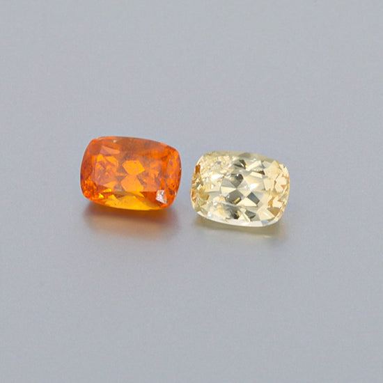 Natural Canary And Mandarine Garnet Pair 8.42 Carats