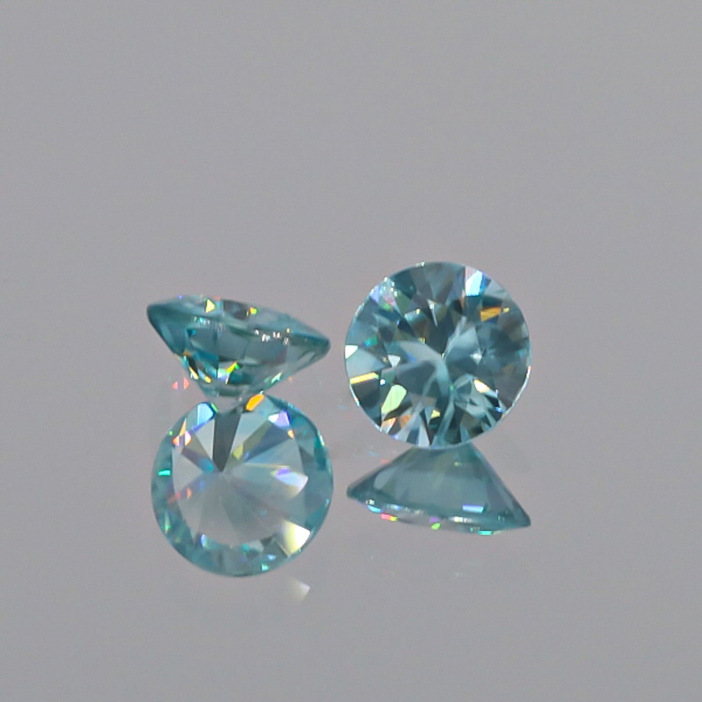 Natural Blue Zircon Pair 3.87 Total Carats