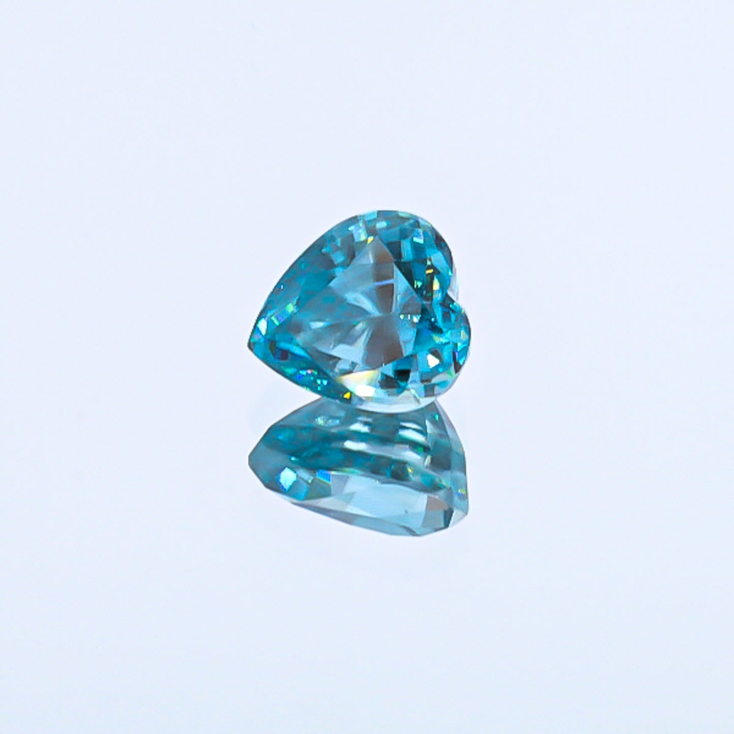 Natural Blue Zircon Heart Shape 9.52 Carats