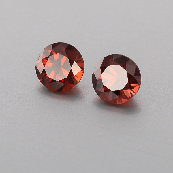 Natural Red Zircon Pair 6.72 Total Carats