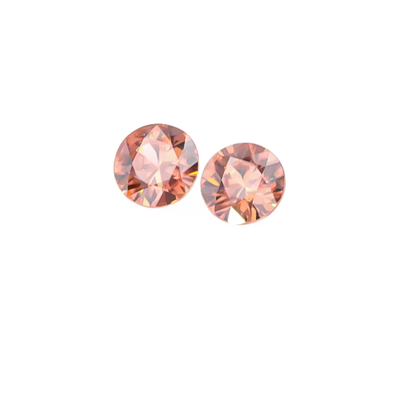 Natural Rose Zircon Pair 4.93 Total Carat Weight