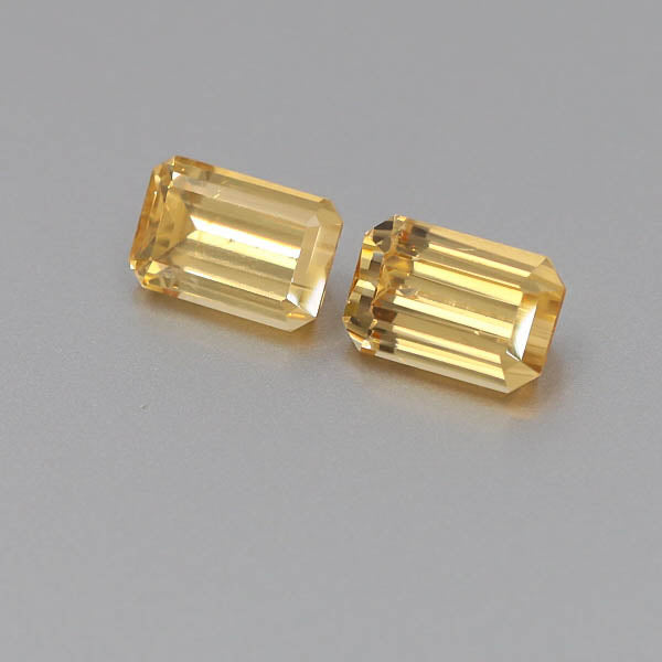 Natural Canary Garnet Pair 5.87 Total Carats