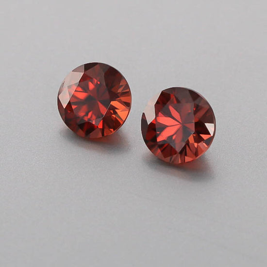 Natural Red Zircon Pair 6.72 Total Carats