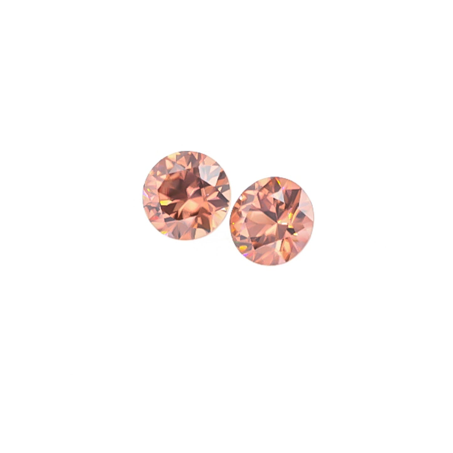 Natural Rose Zircon Pair 4.98 Total Carat Weight