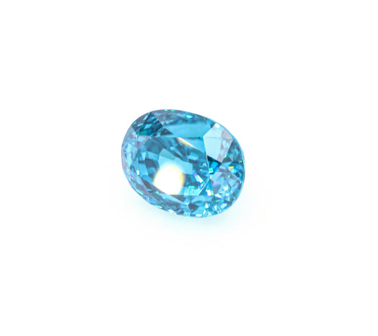 Natural Blue Zircon Oval Shape 17.33 Carats