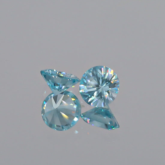 Natural Blue Zircon Pair 3.32 Total Carats