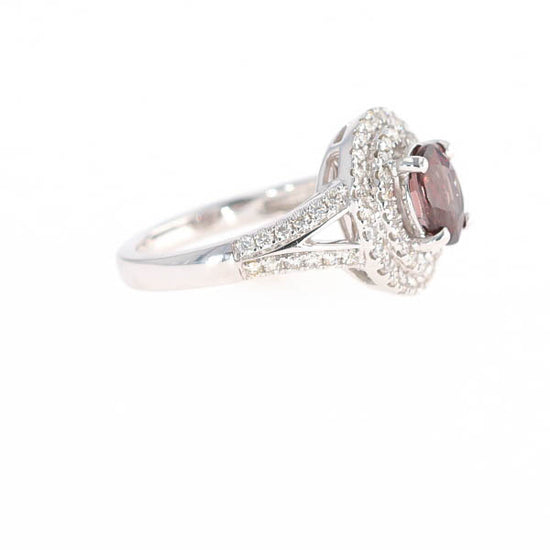Natural Color Change Garnet and Diamond Ring